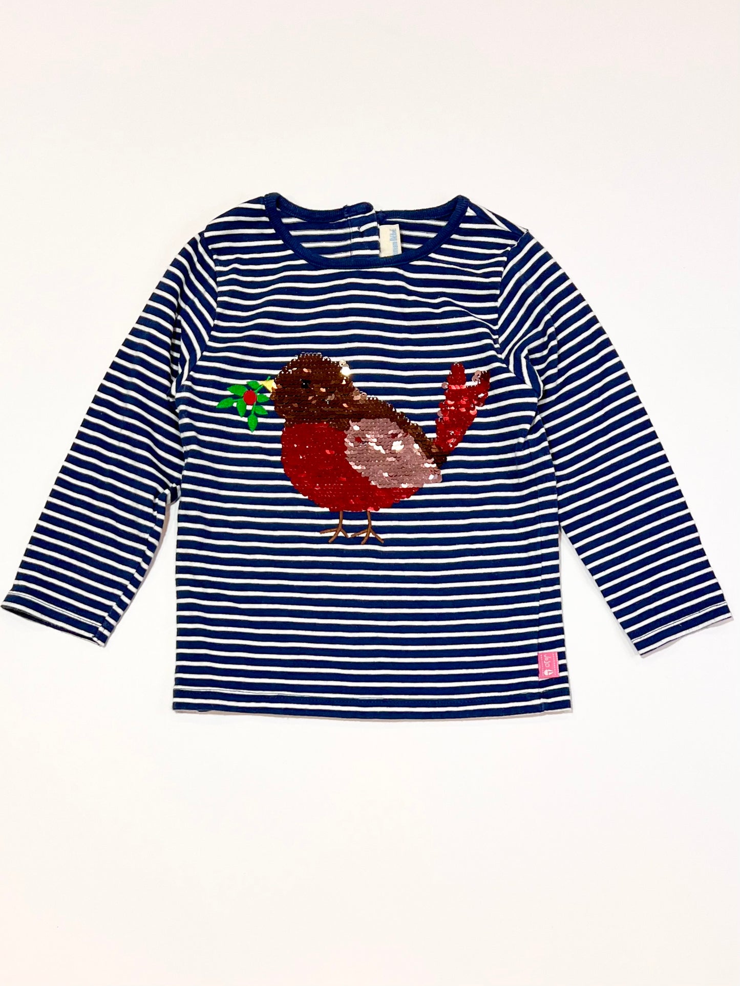Striped sequined robin top - Size 3
