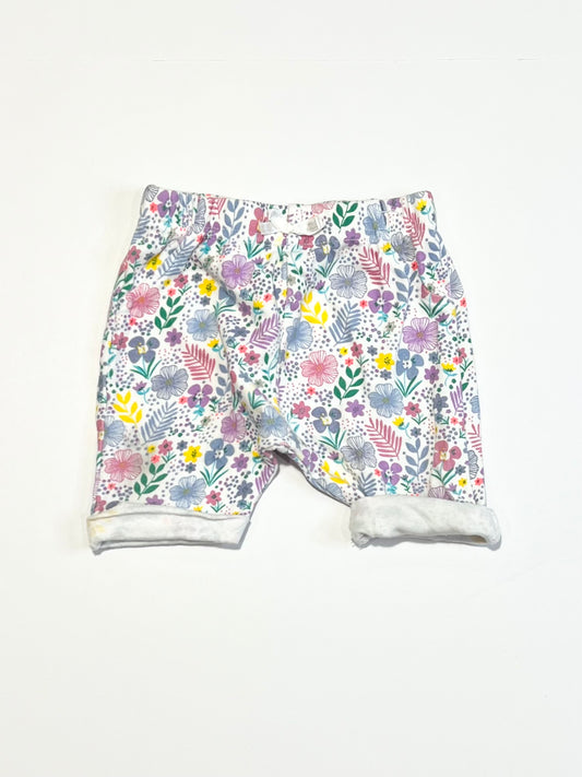 Floral jersey shorts - Size 000