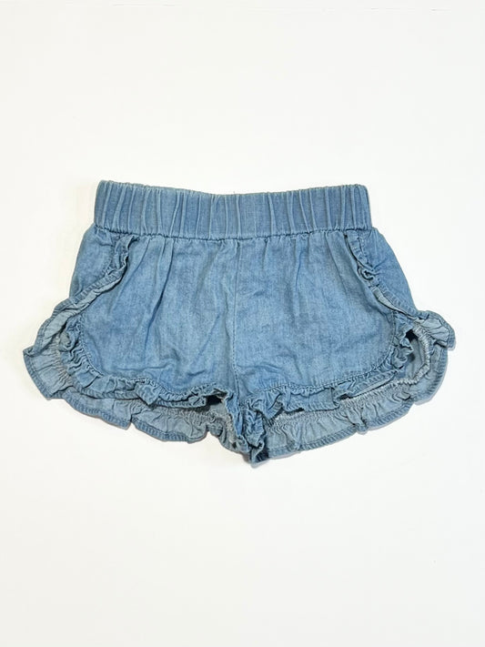 Blue ruffle shorts - Size 000