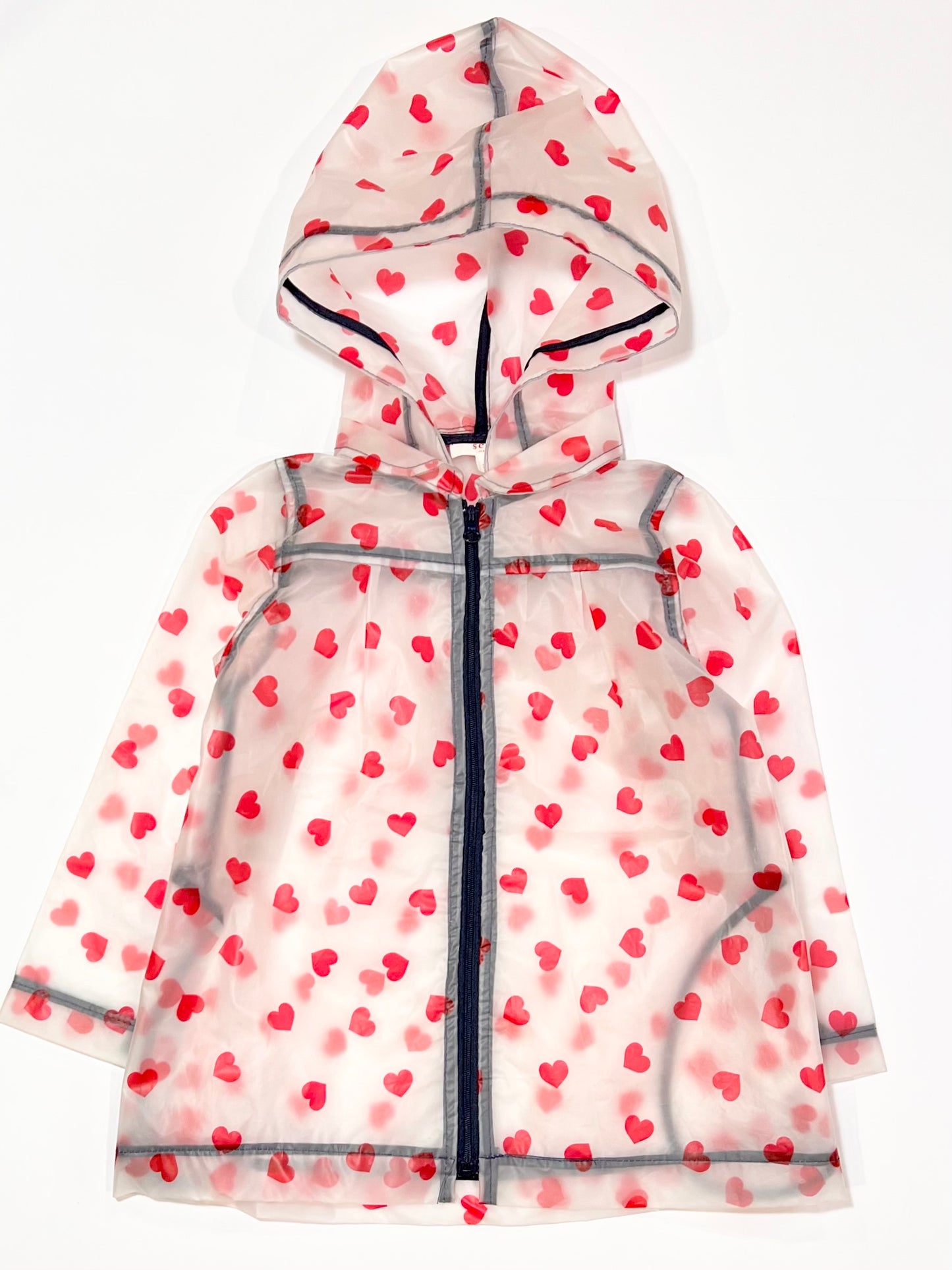 Hearts raincoat - Size 3-4