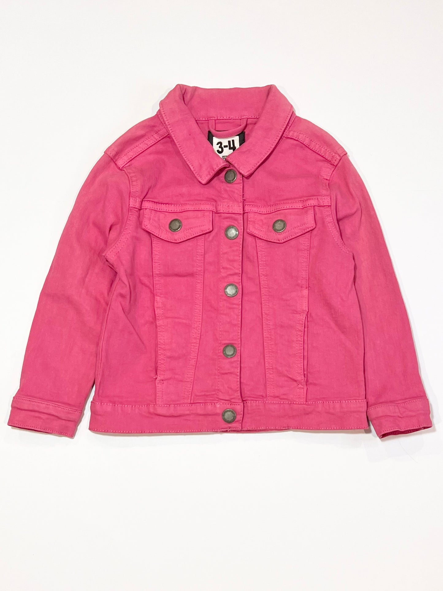 Pink denim jacket - Size 3-4