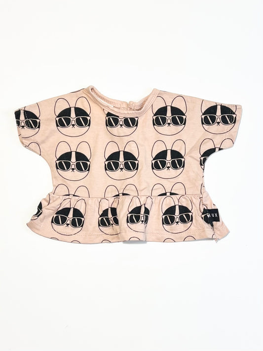 Dusty pink peplum top - Size 000