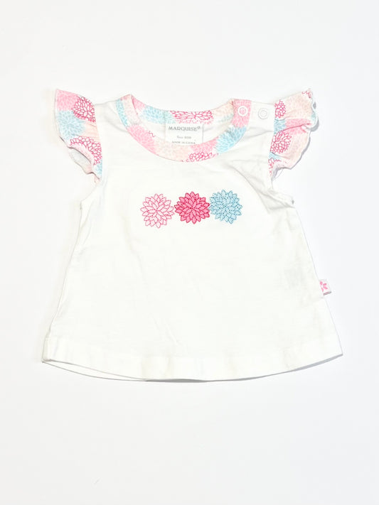 Embroidered floral tee - Size 000