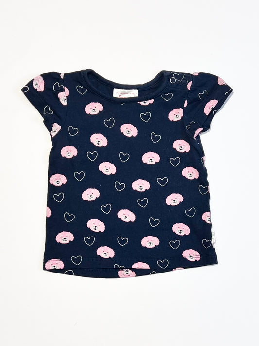 Navy pups tee - Size 000