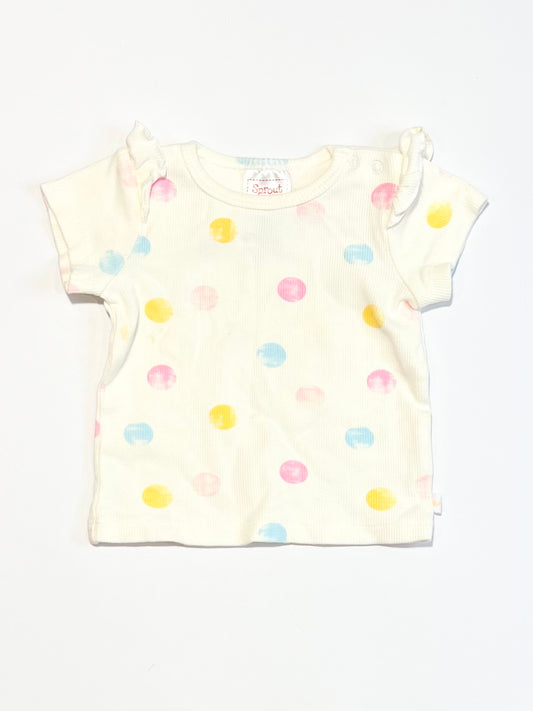 Spotty ribbed tee - Size 000