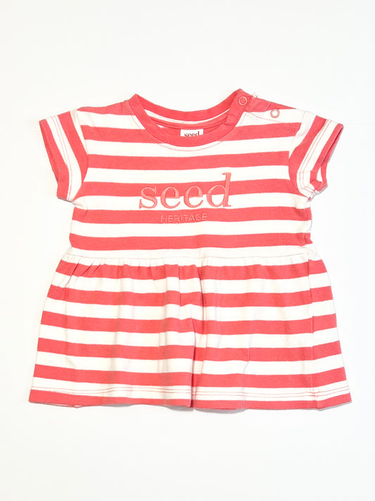 Striped logo dress - Size 000