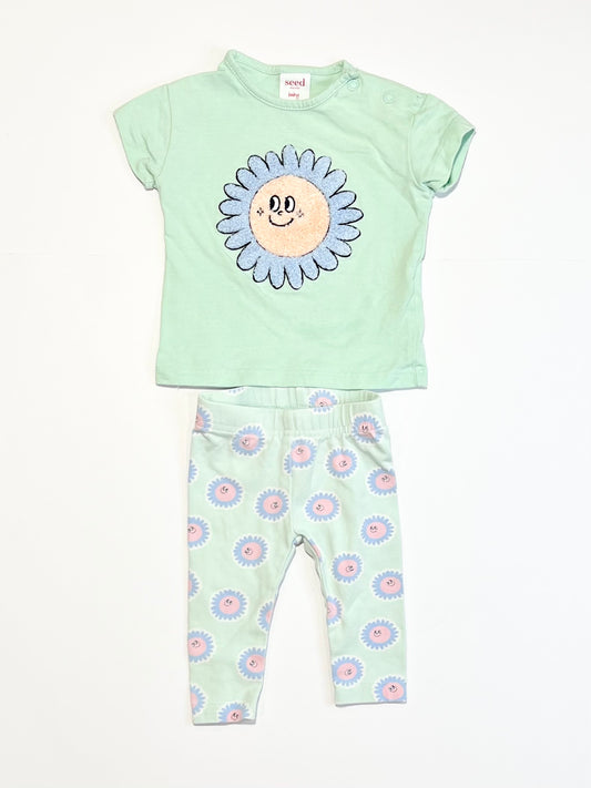 Green floral set - Size 000