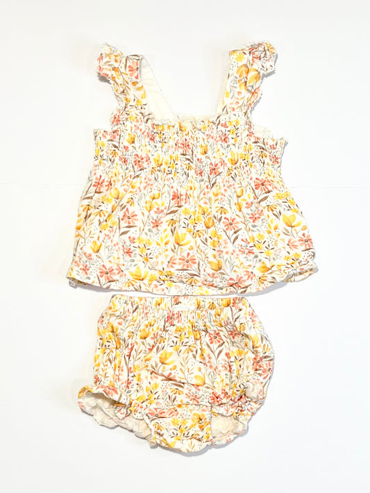 Floral muslin set - Size 000