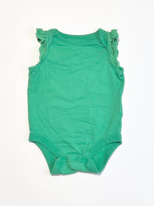 Green ruffle bodysuit - Size 000