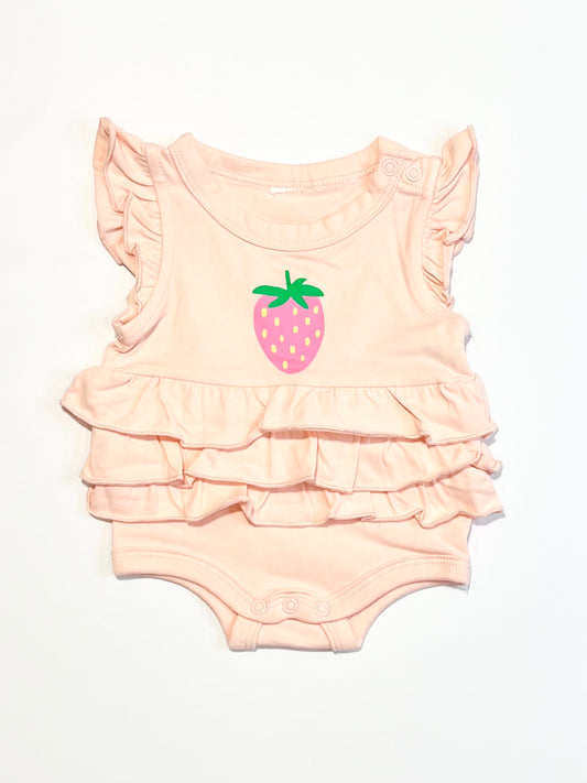 Strawberry ruffle bodysuit - Size 000