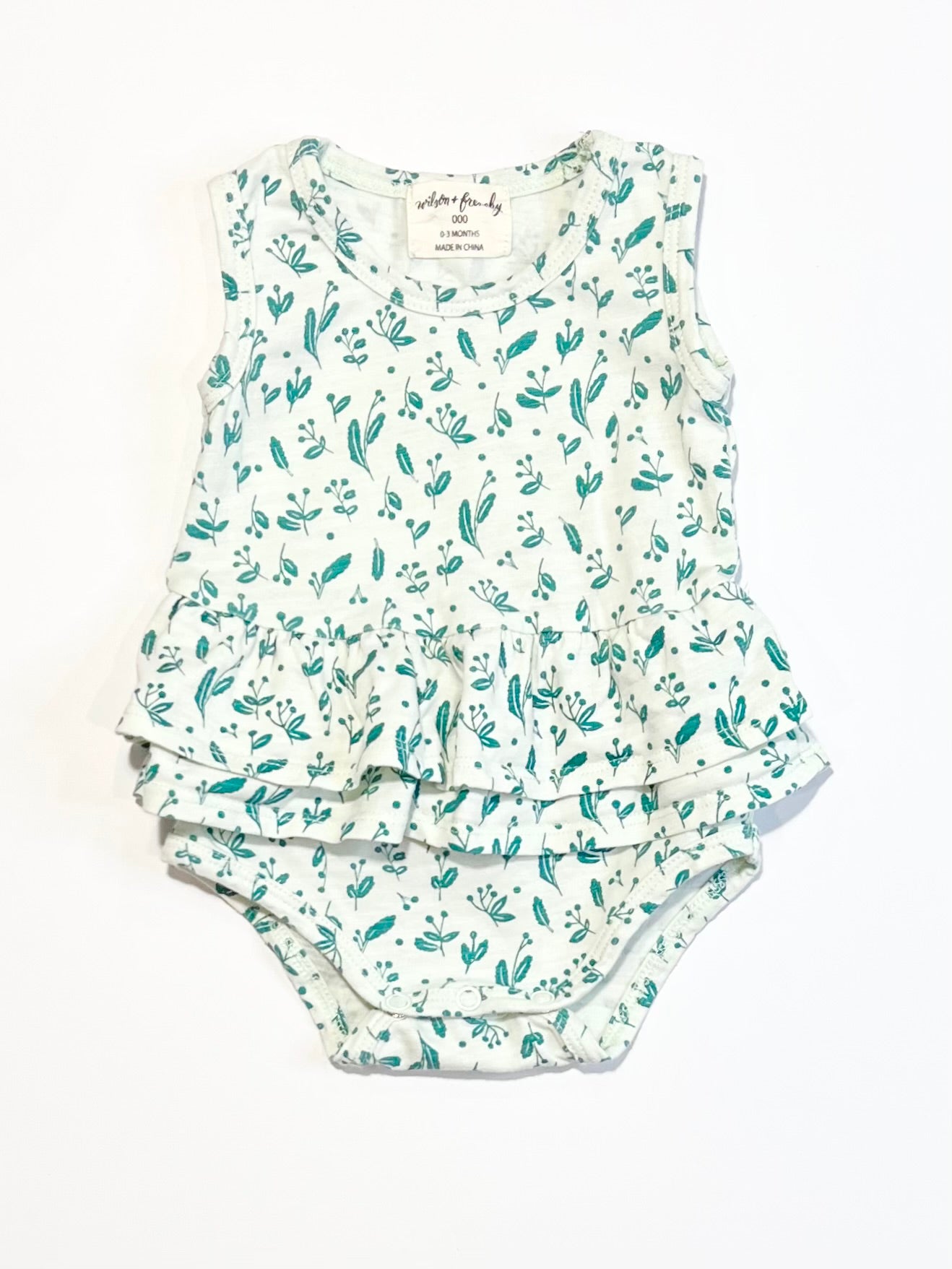 Leafy ruffle bodysuit - Size 000