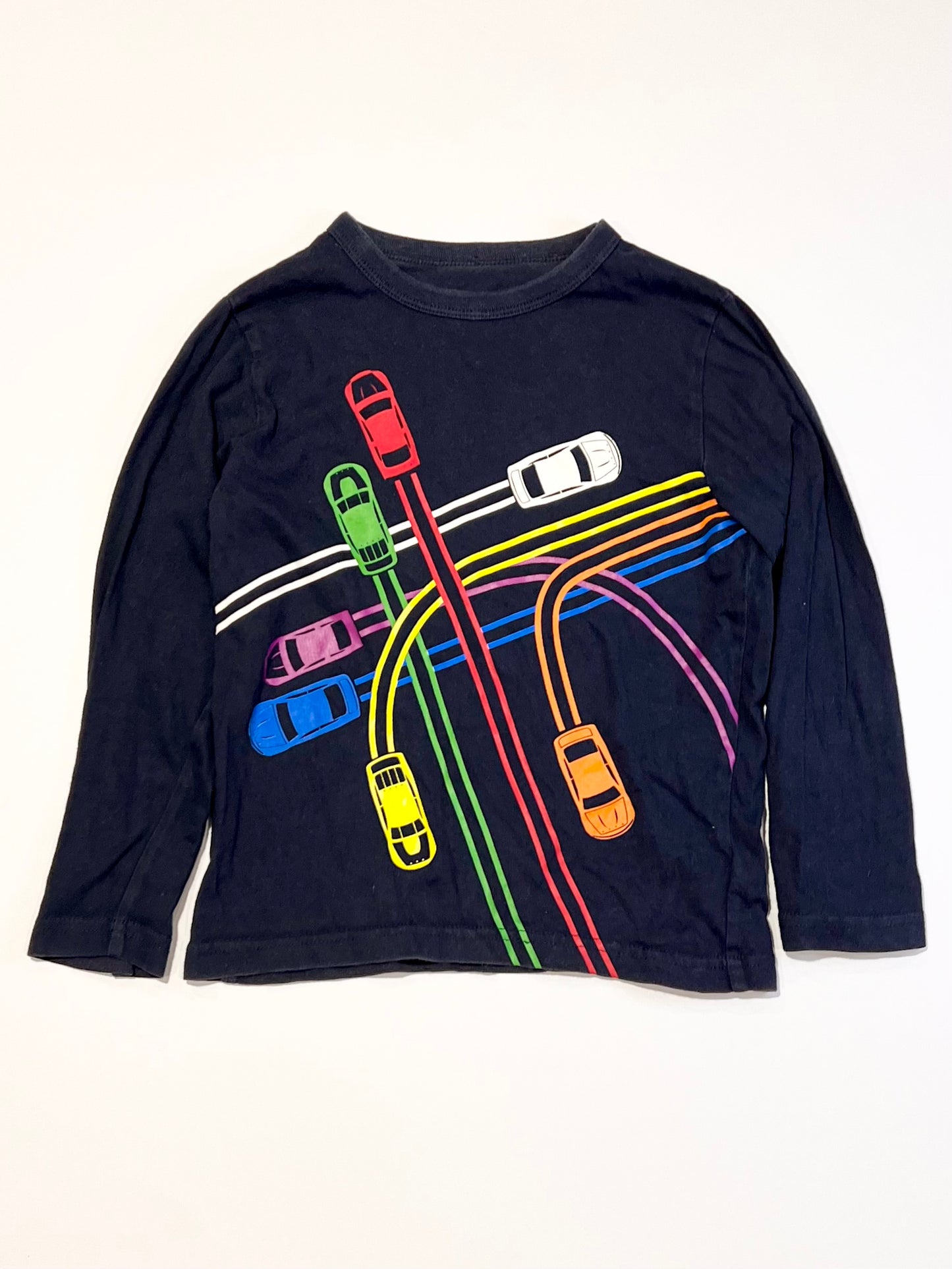 Navy cars top - Size 4-5