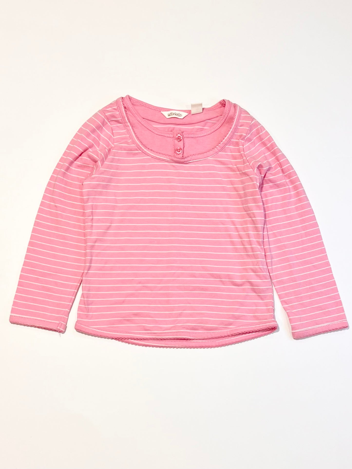 Striped pink top - Size 4