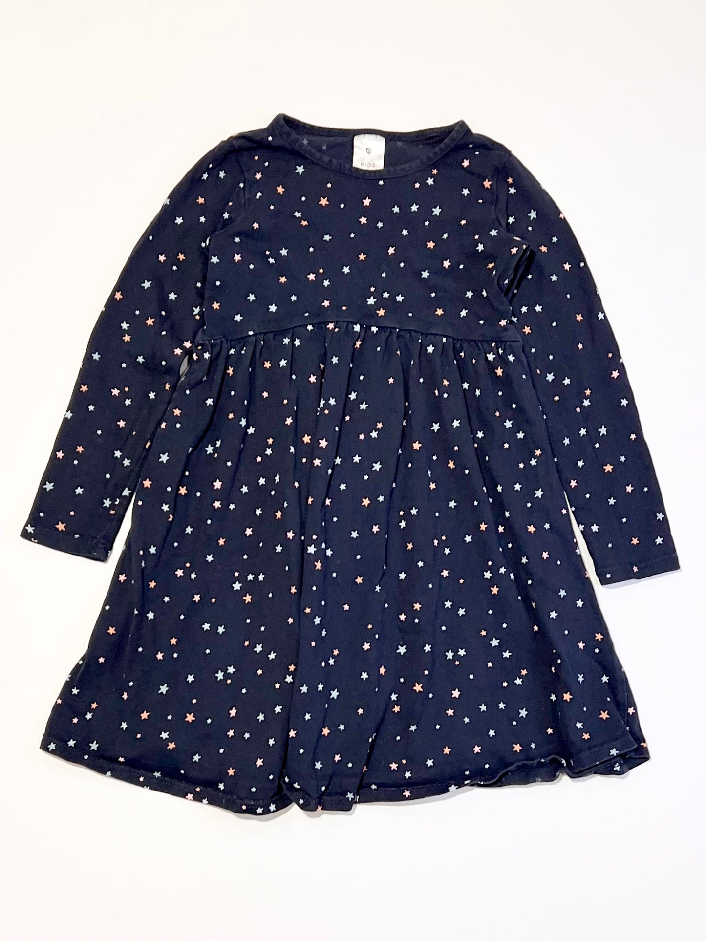 Navy stars jersey dress - Size 4