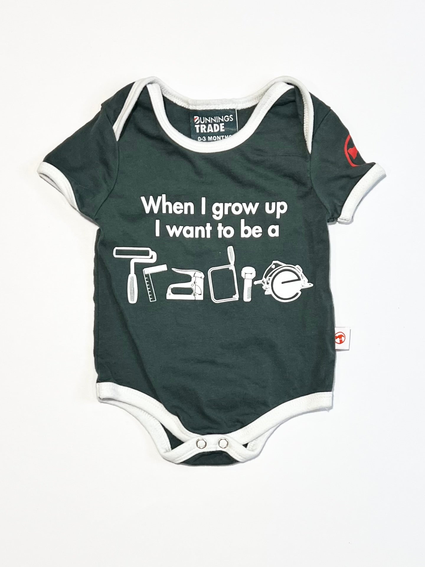 Green tradie bodysuit - Size 000