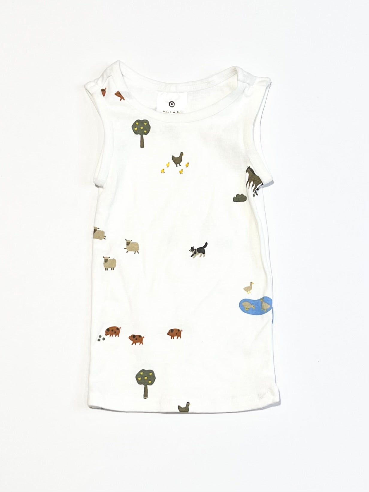 Farm animals singlet - Size 0000