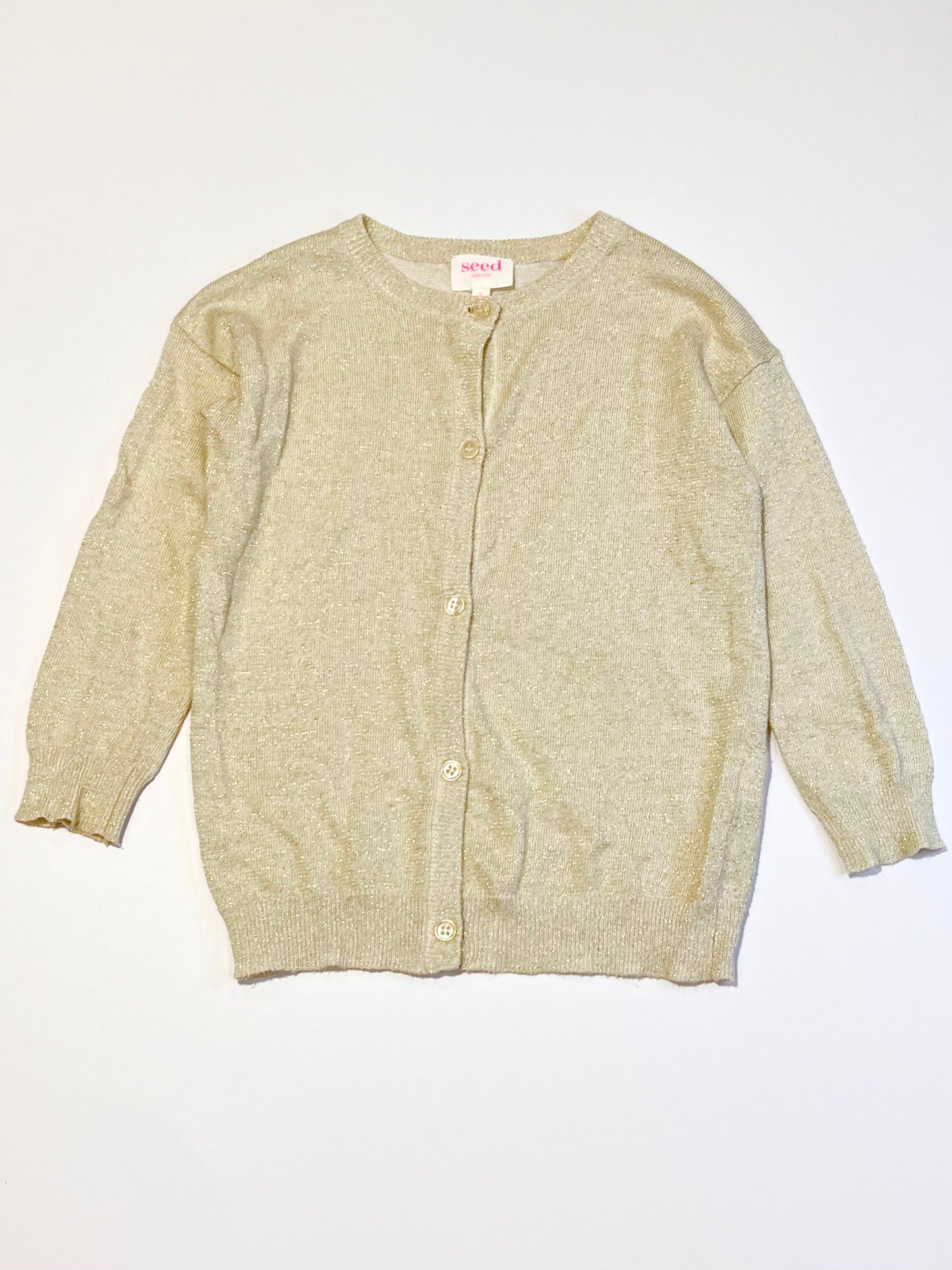 Gold sparkle cardigan - Size 4