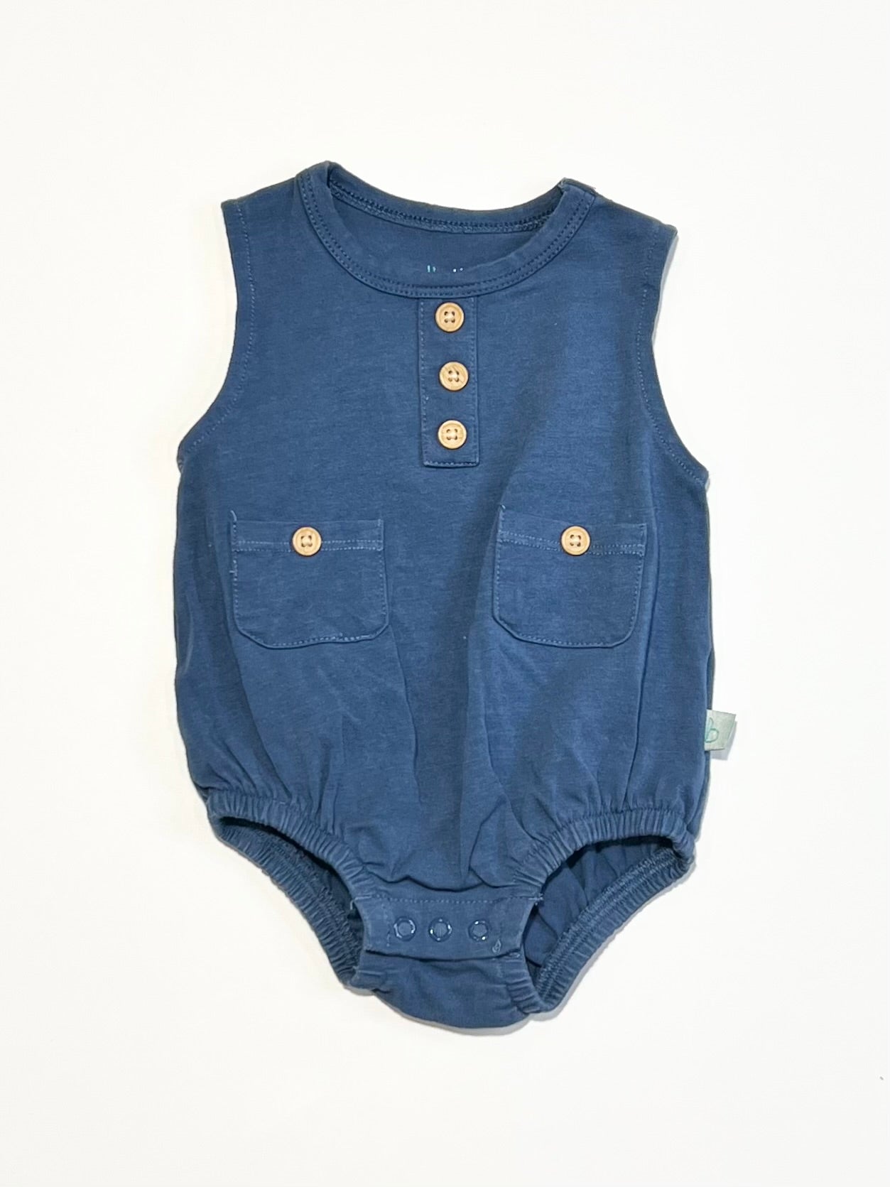 Blue henley bubblesuit - Size 0000