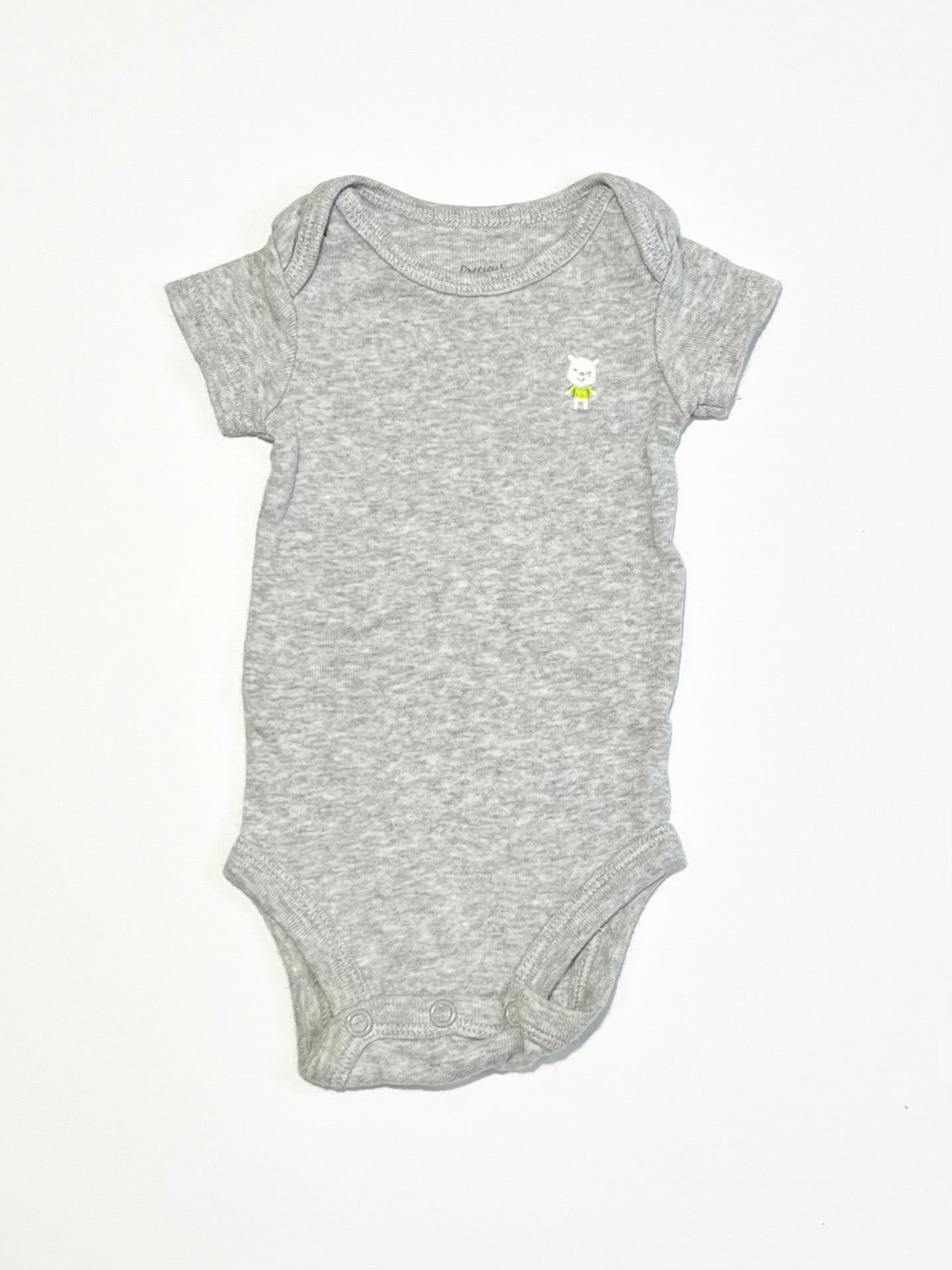 Grey ribbed bodysuit - Size 0000