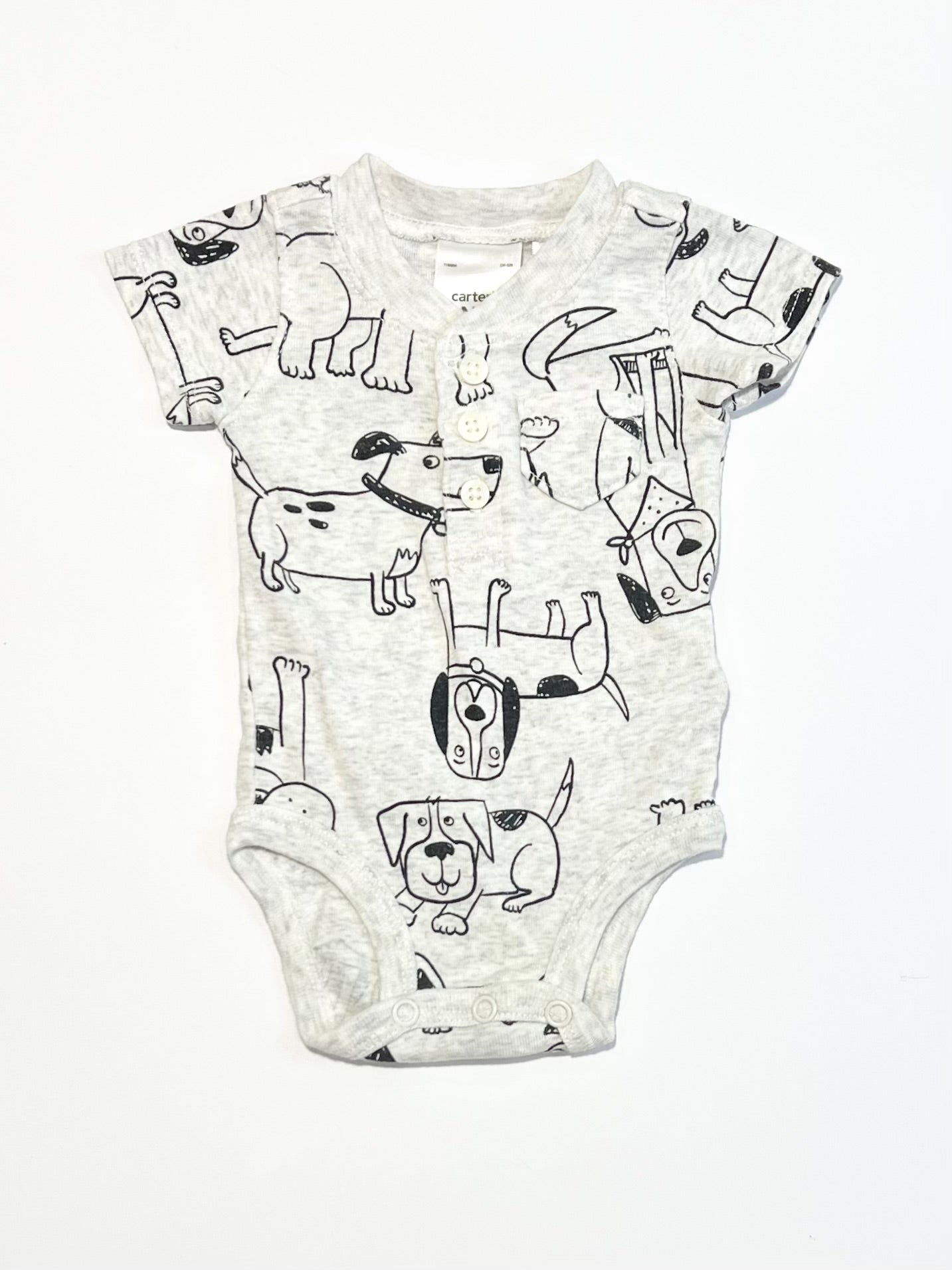 Grey pups bodysuit - Size 0000