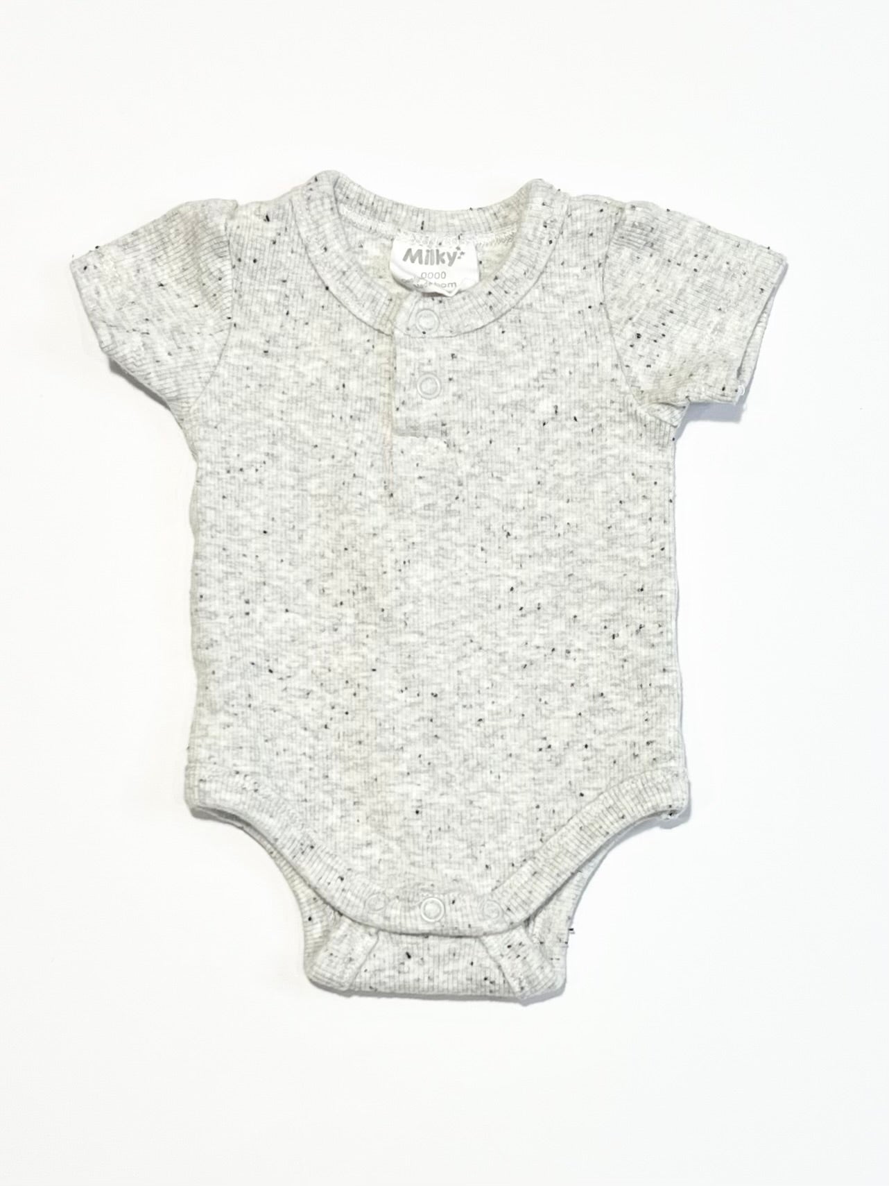Grey ribbed bodysuit - Size 0000