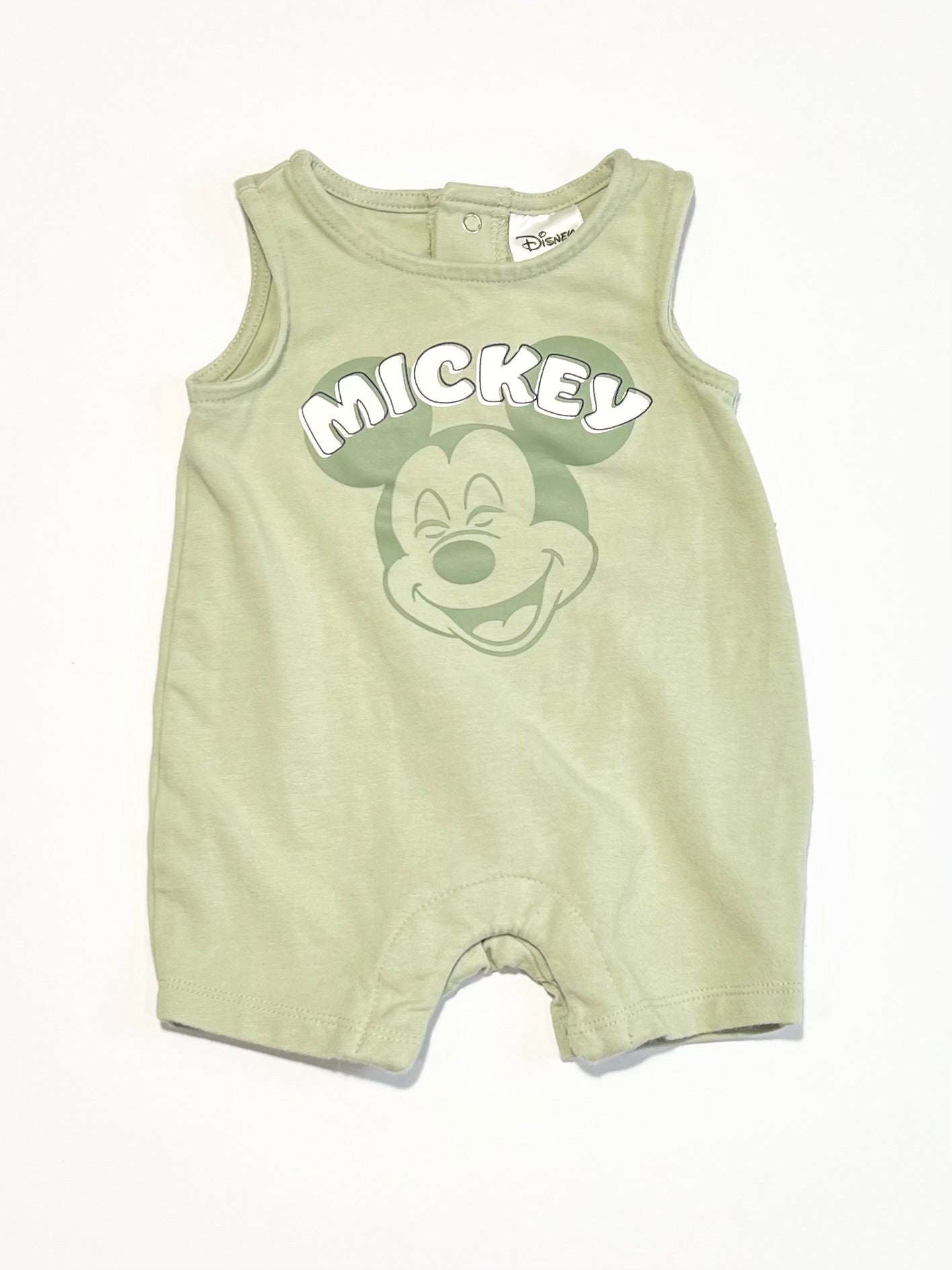 Green Mickey romper - Size 0000