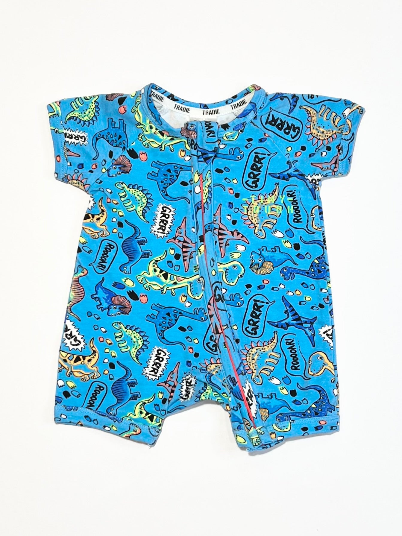 Dinos zip romper - Size 0000