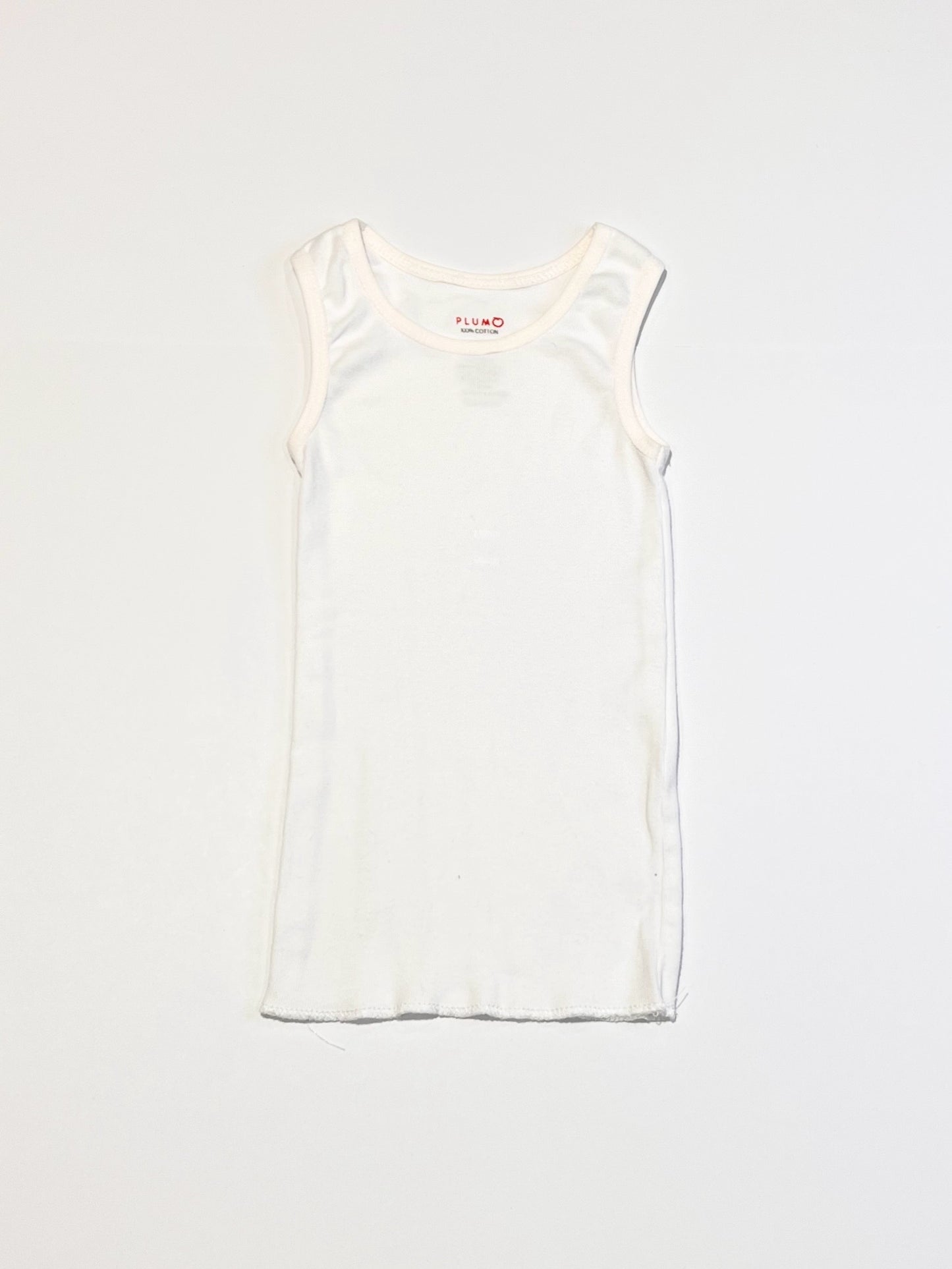 White ribbed singlet - Size 1