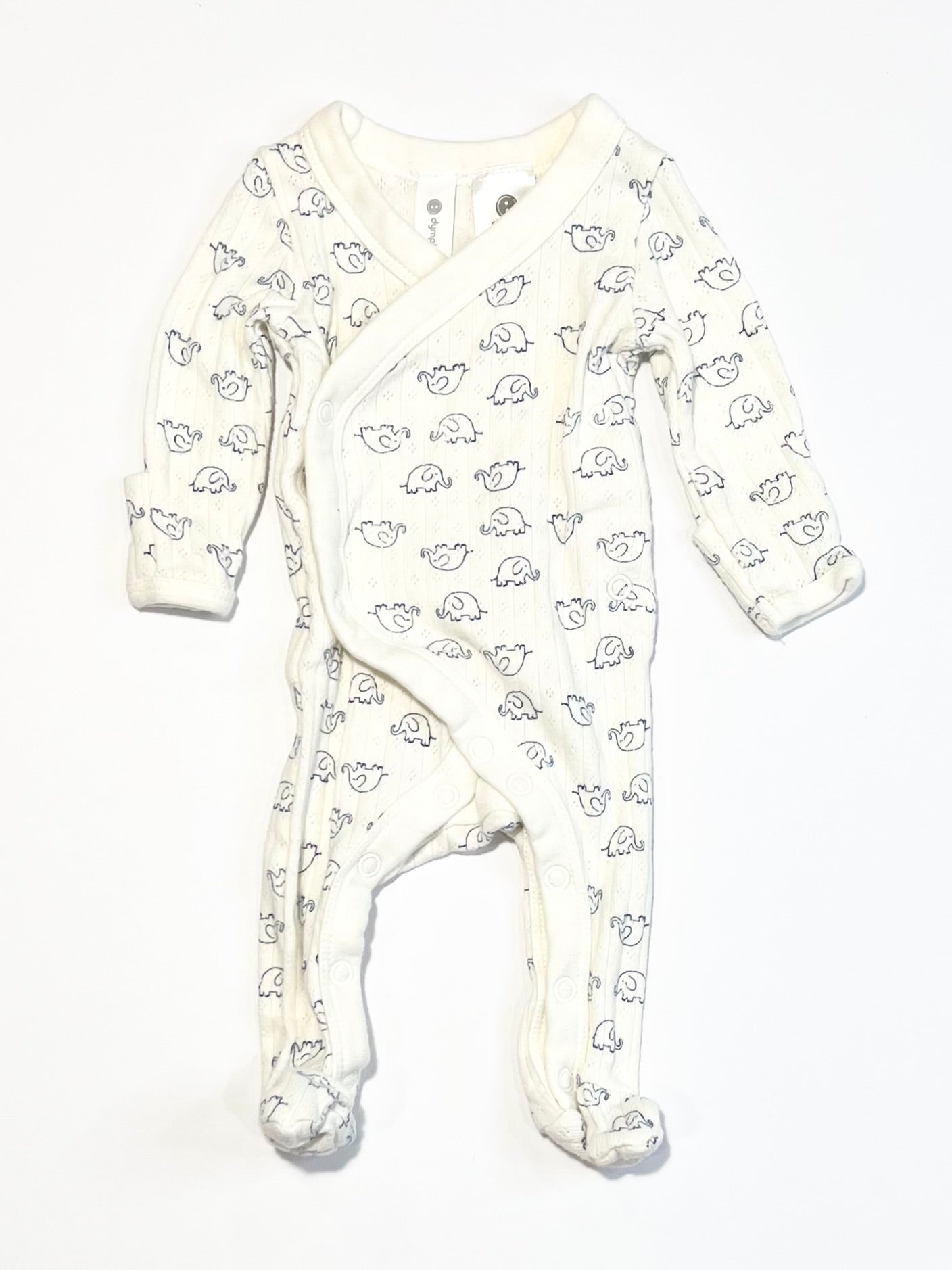 Ribbed elephants onesie - Size 00000