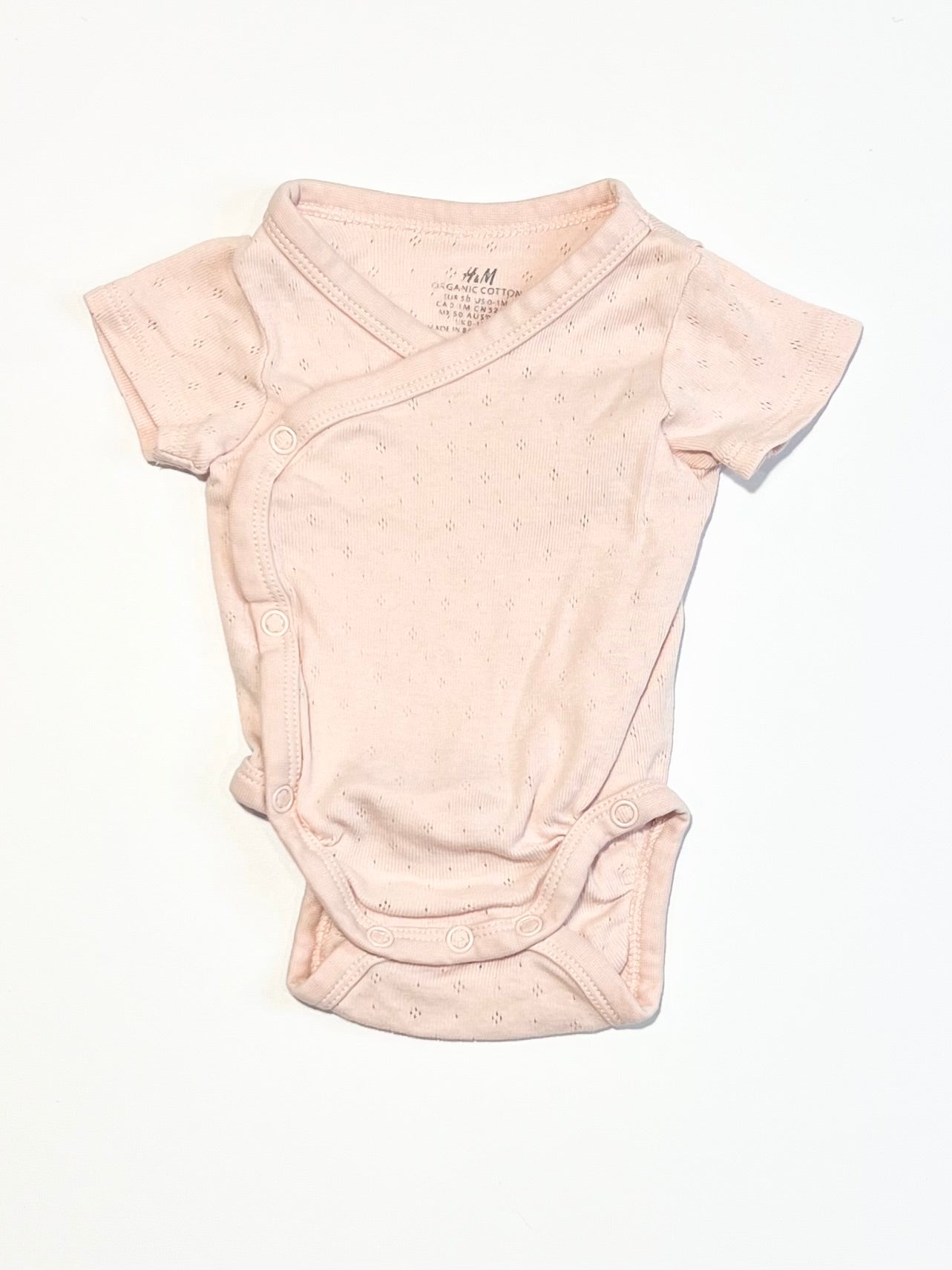 Pink cross-over bodysuit - Size 0000