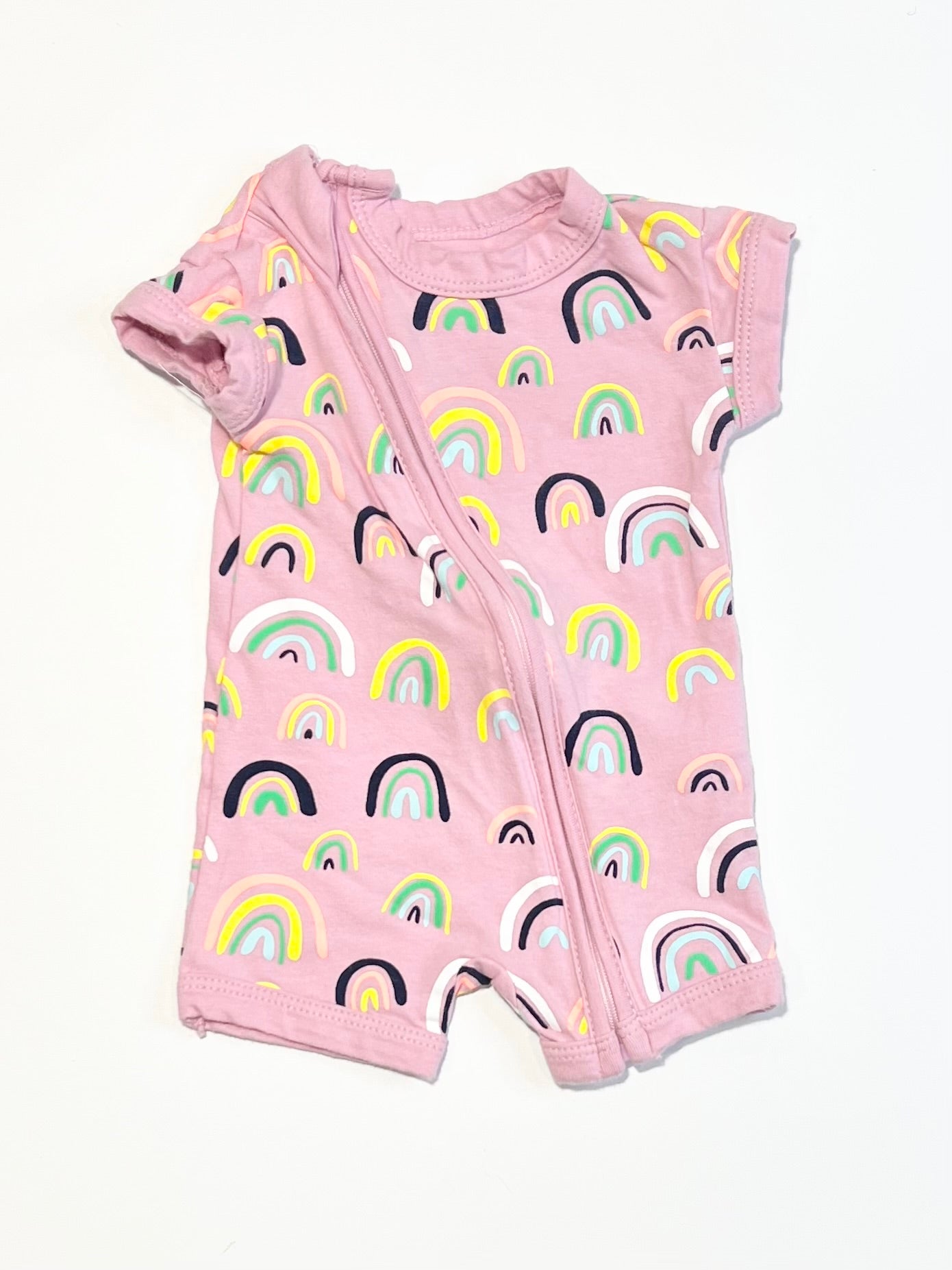 Rainbows zip romper - Size 0000