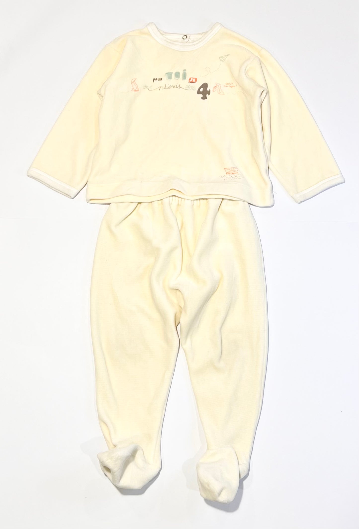 Yellow velour set - Size 1
