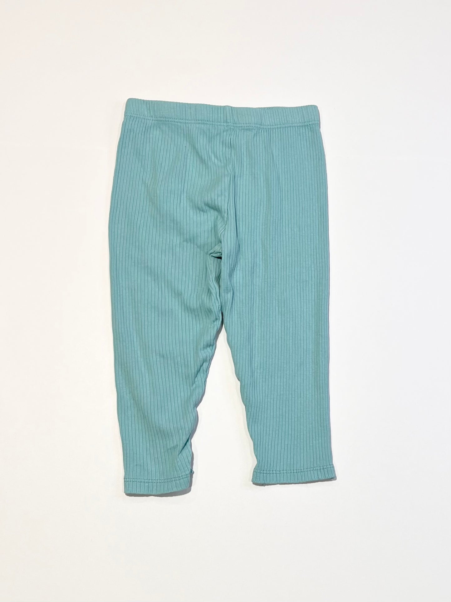 Green ribbed leggings - Size 1