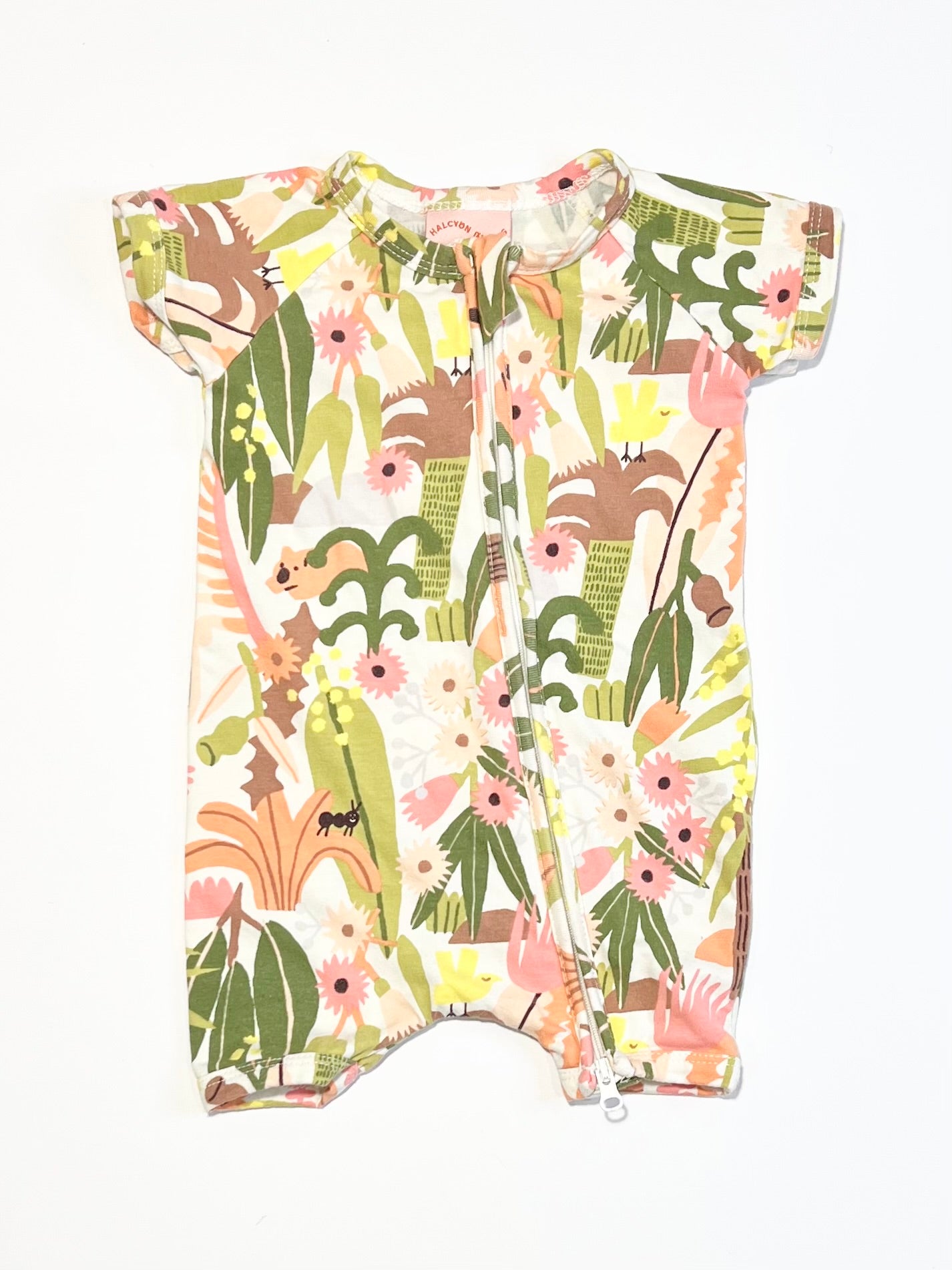 Among the Gumtrees zip romper - Size 0000