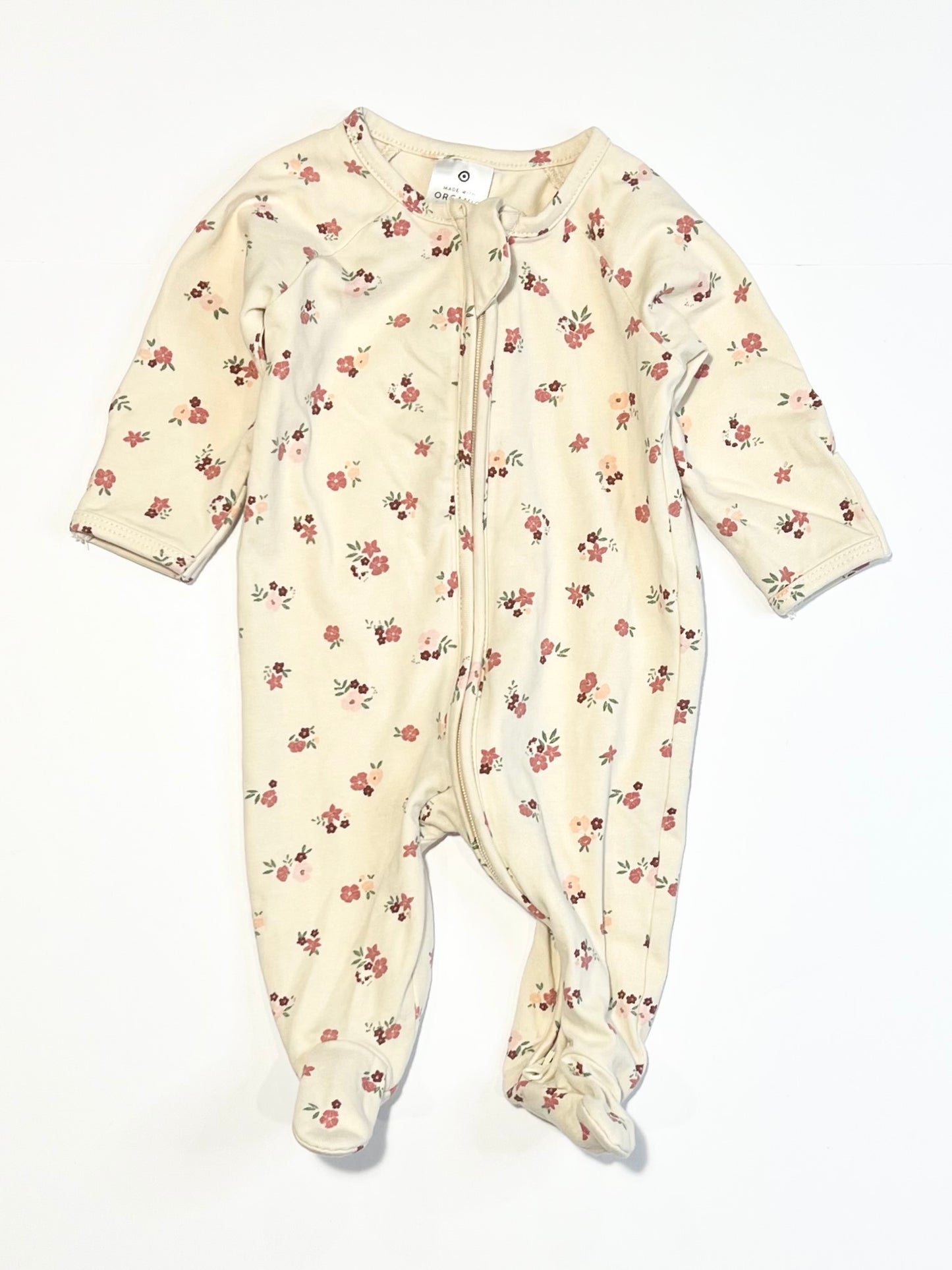 Floral zip onesie - Size 0000