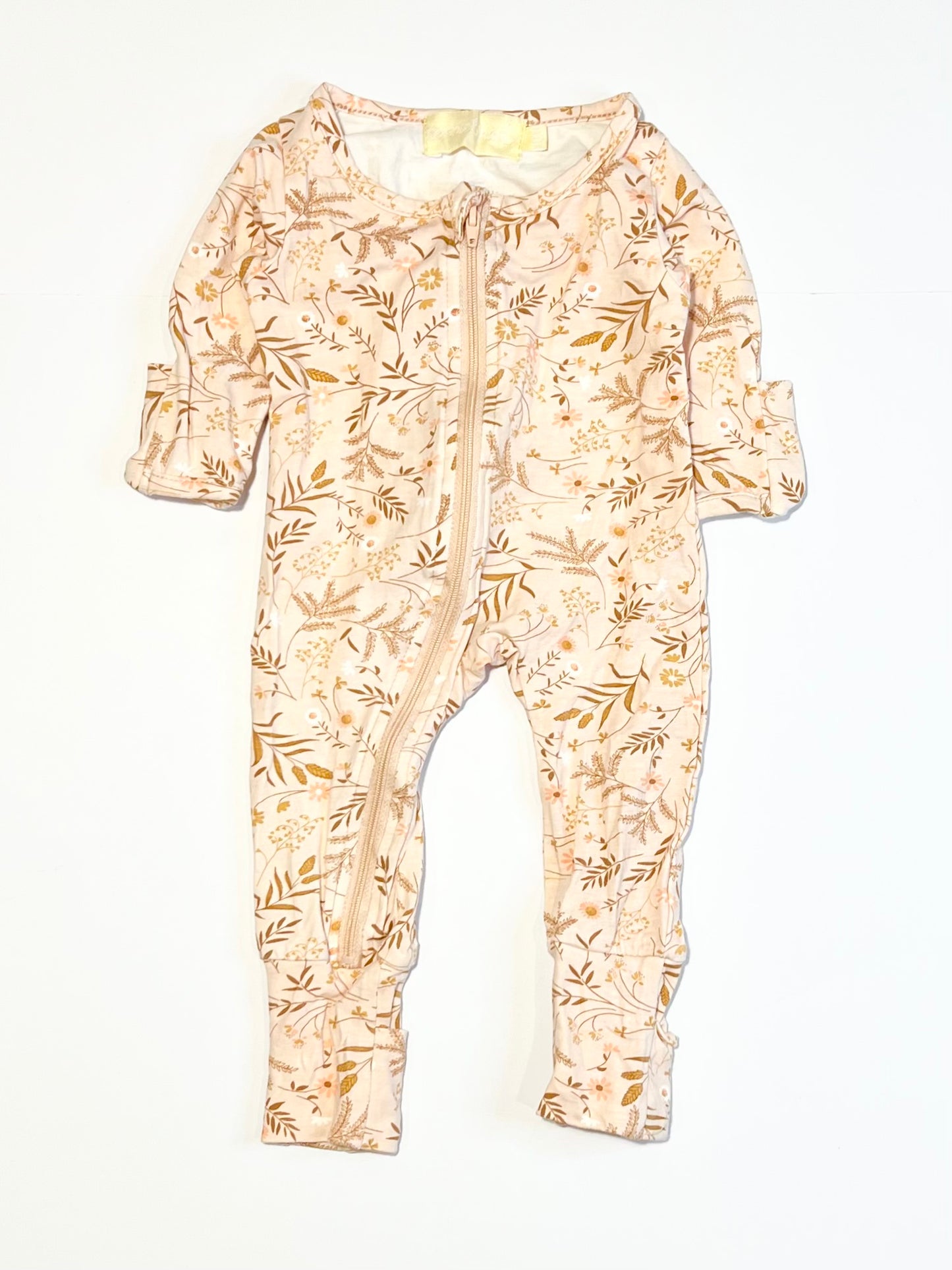 Floral zip onesie - Size 0000