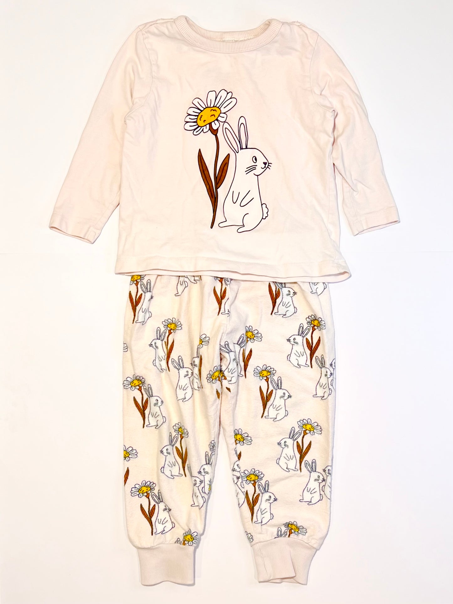 Pink bunny pyjamas - Size 2