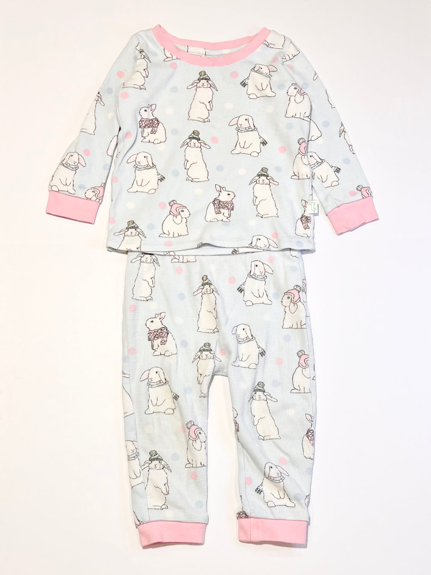 Waffle bunny pyjamas - Size 2