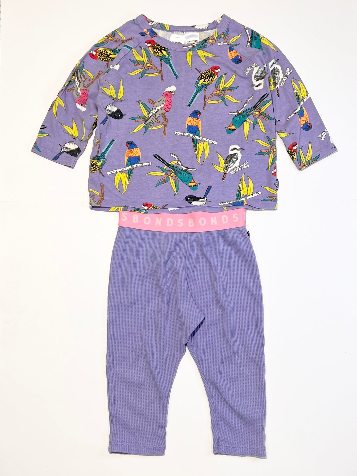 Purple birds pyjamas - Size 1