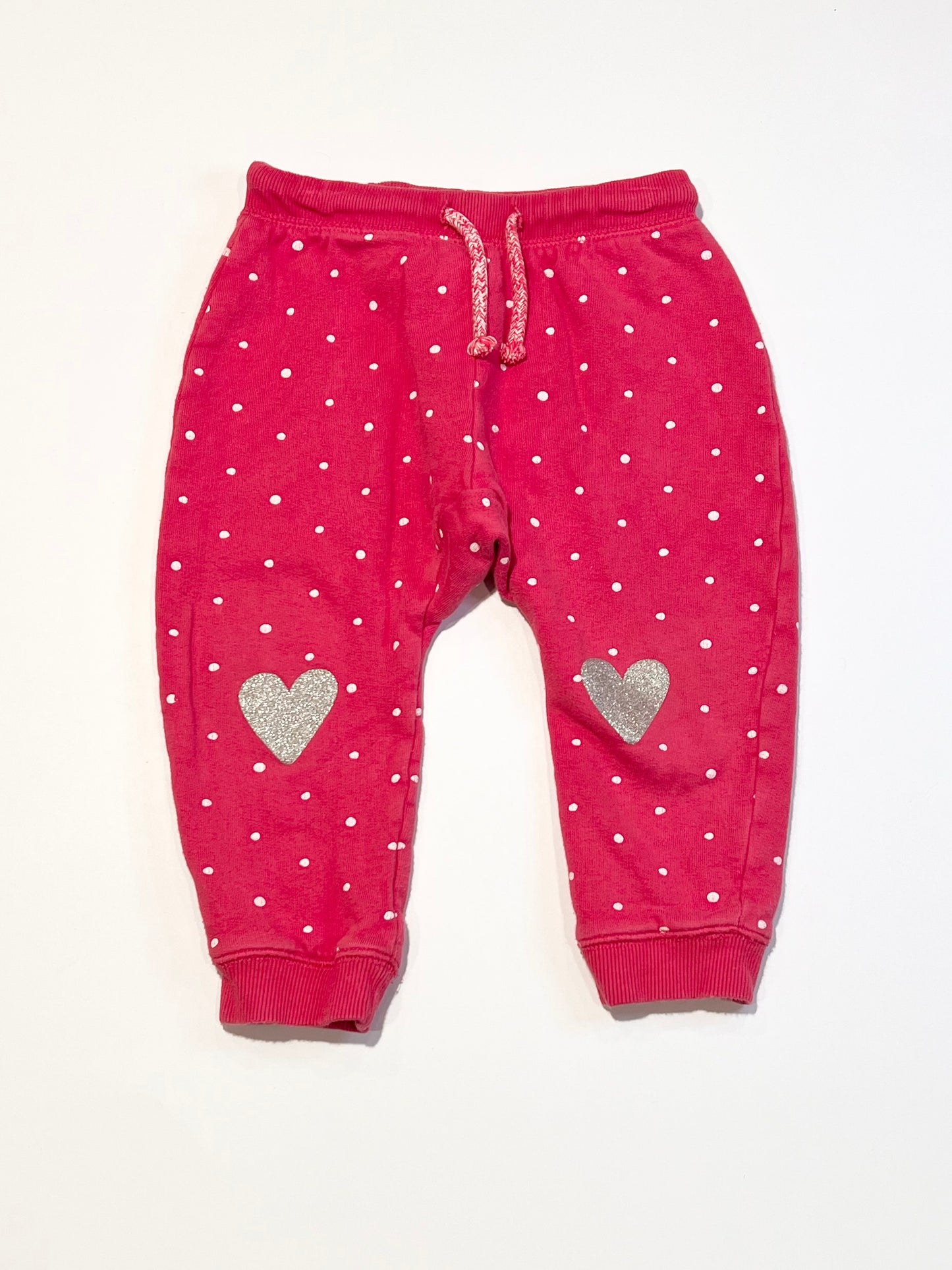 Pink spotty trackies - Size 1