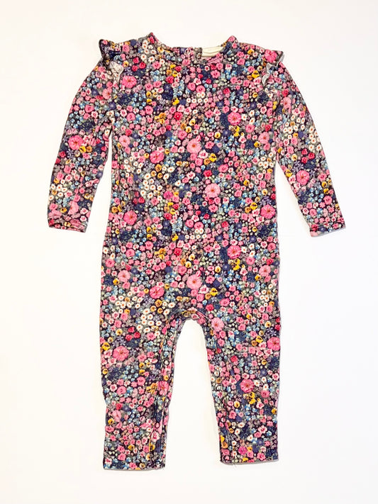 Floral onesie - Size 1