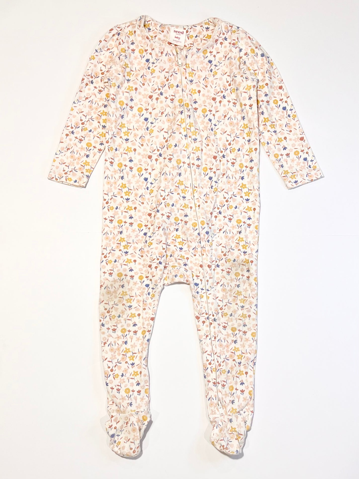 Floral zip onesie - Size 1