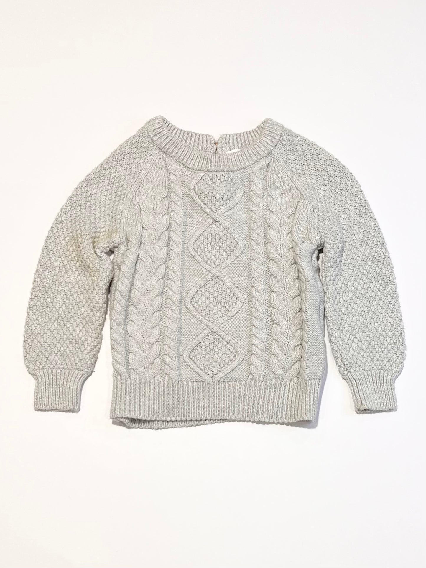 Grey cable knit jumper - Size 1