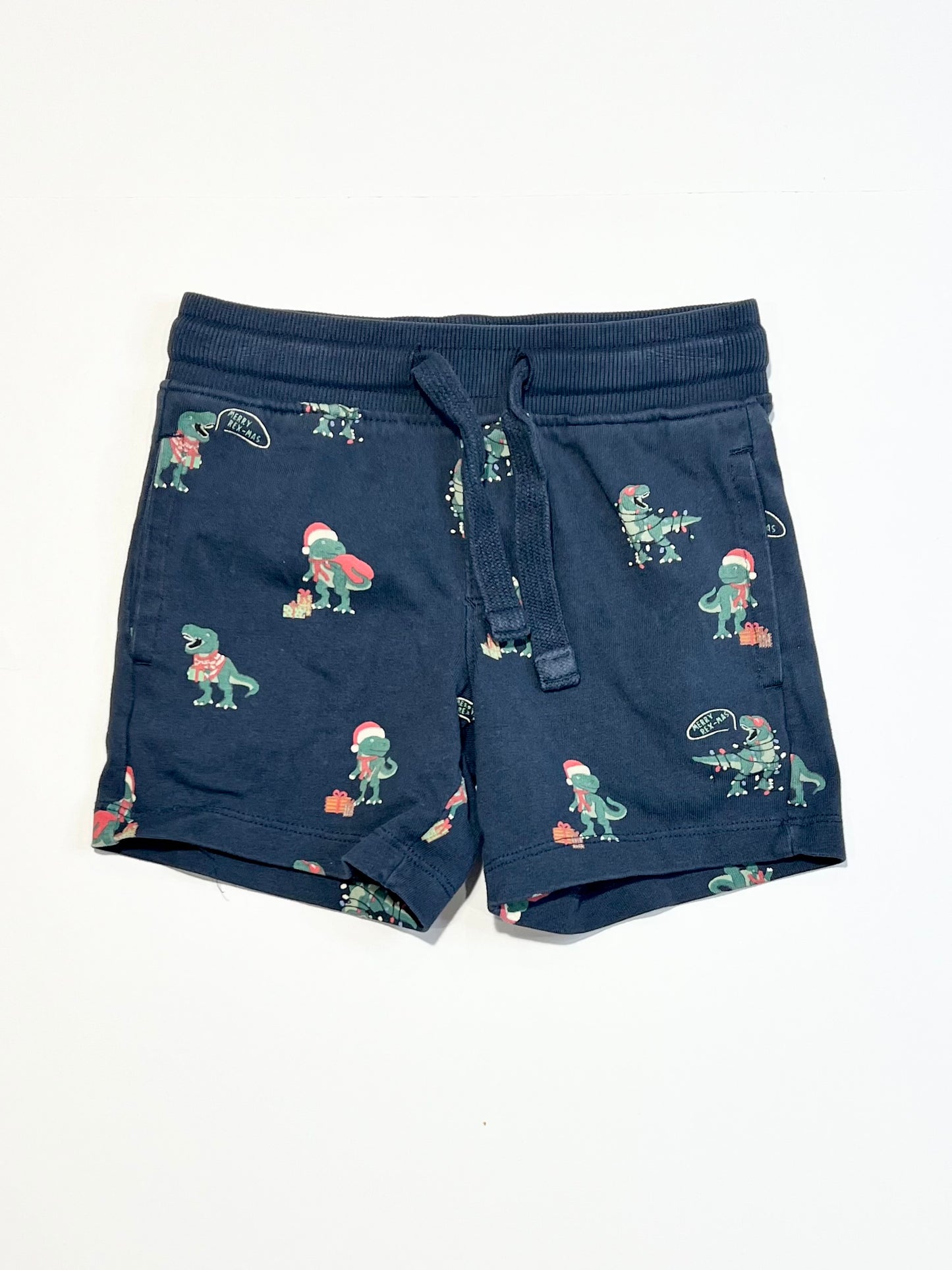 Christmas dino sweat shorts - Size 1