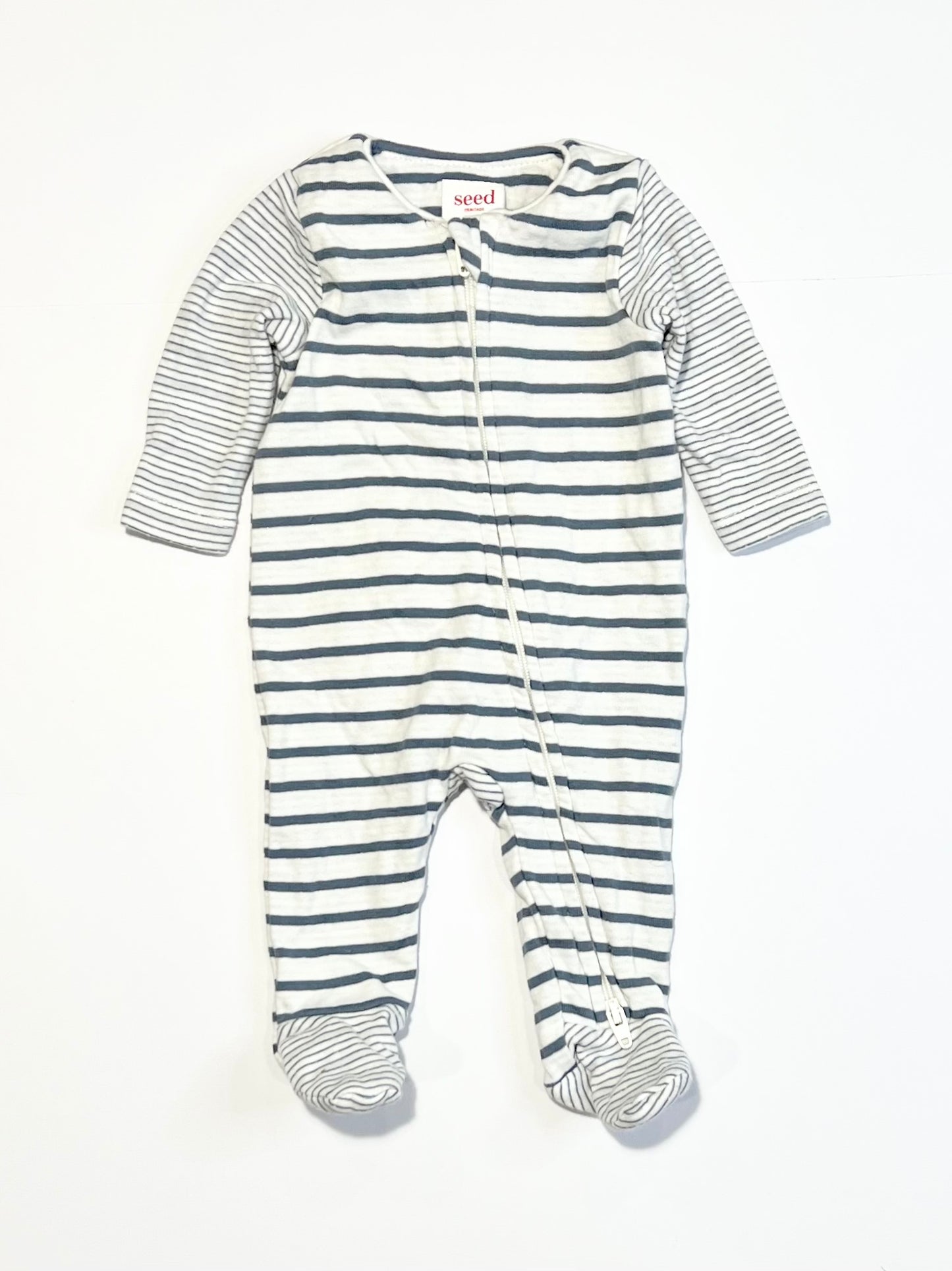 Striped zip onesie - Size 00000