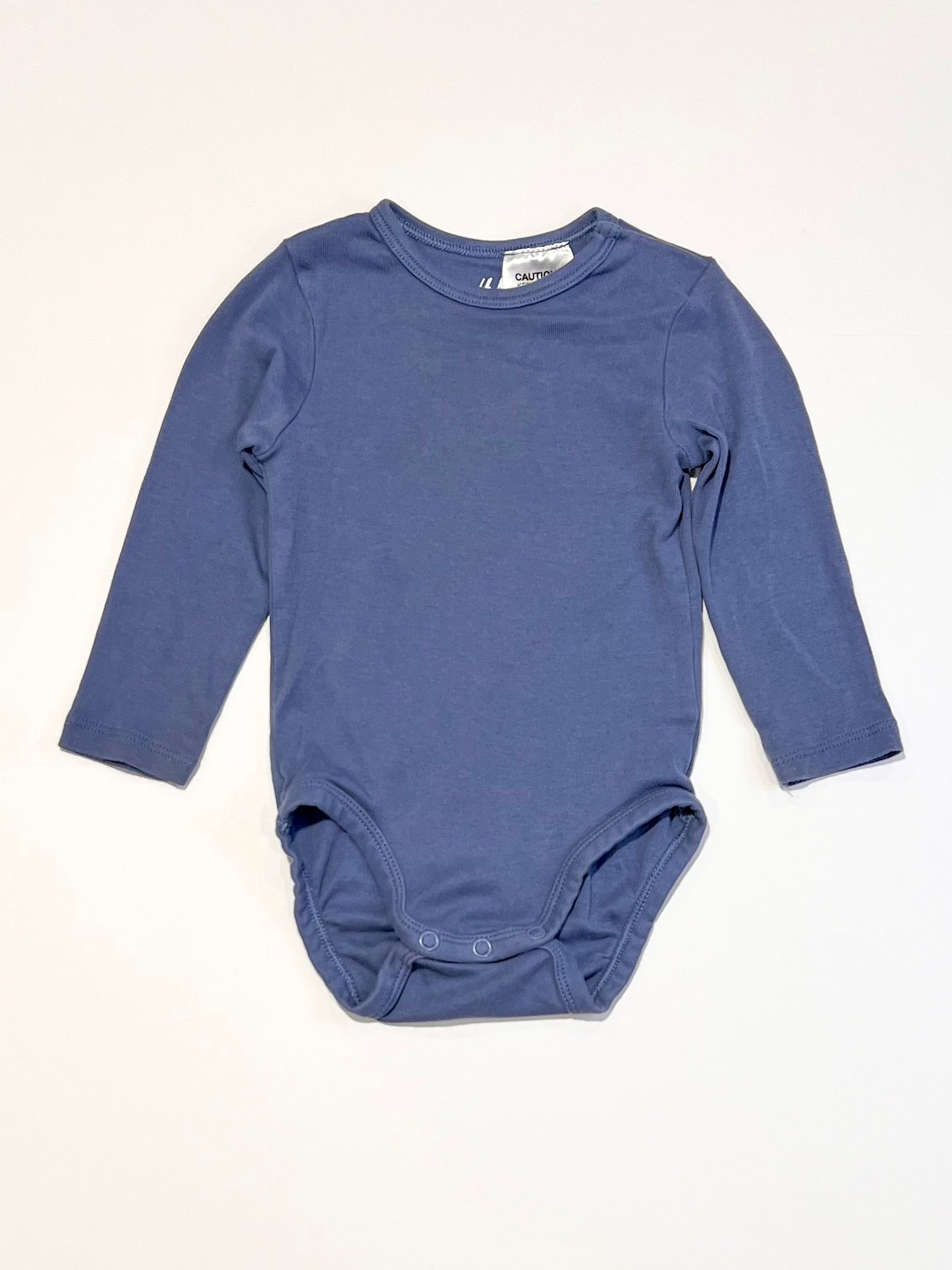 Blue ribbed bodysuit - Size 6-9 months