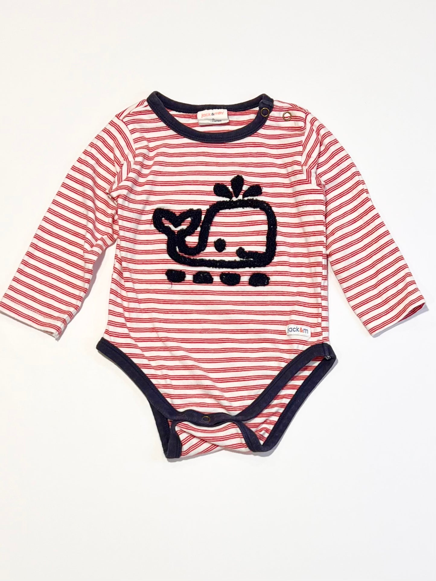 Striped whale bodysuit - Size 0