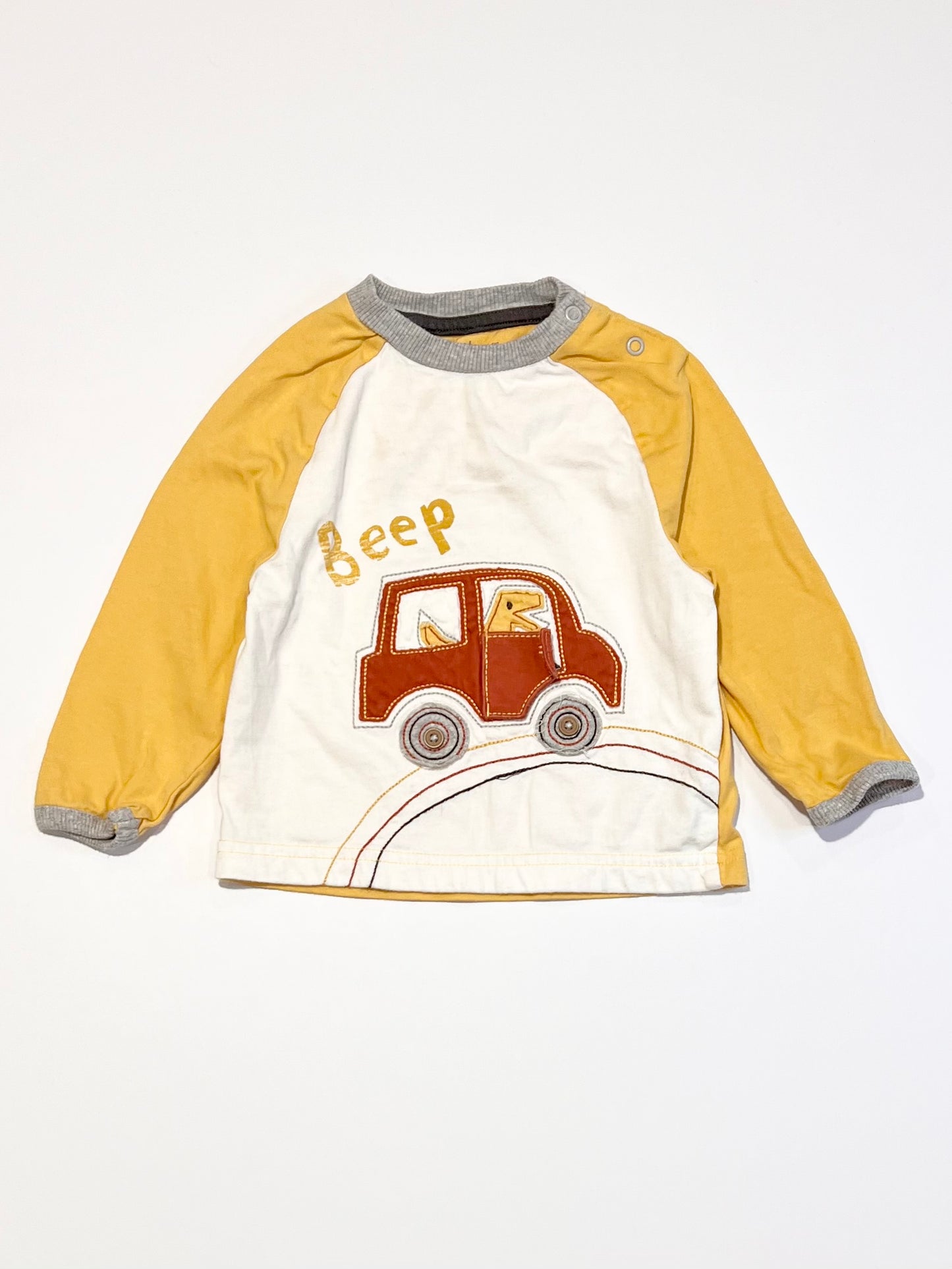 Driving dinosaur top - Size 9-12 months