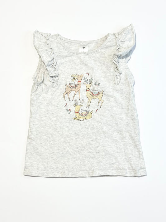 Christmas ruffle tank - Size 5