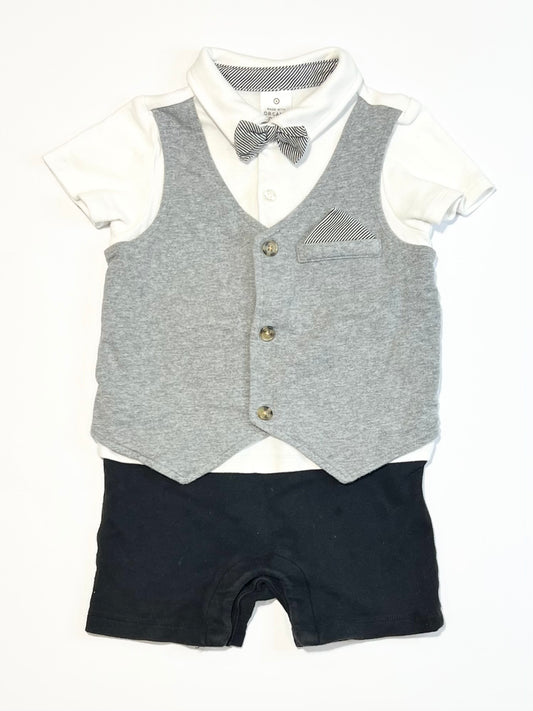 Jersey tux romper - SIze 2